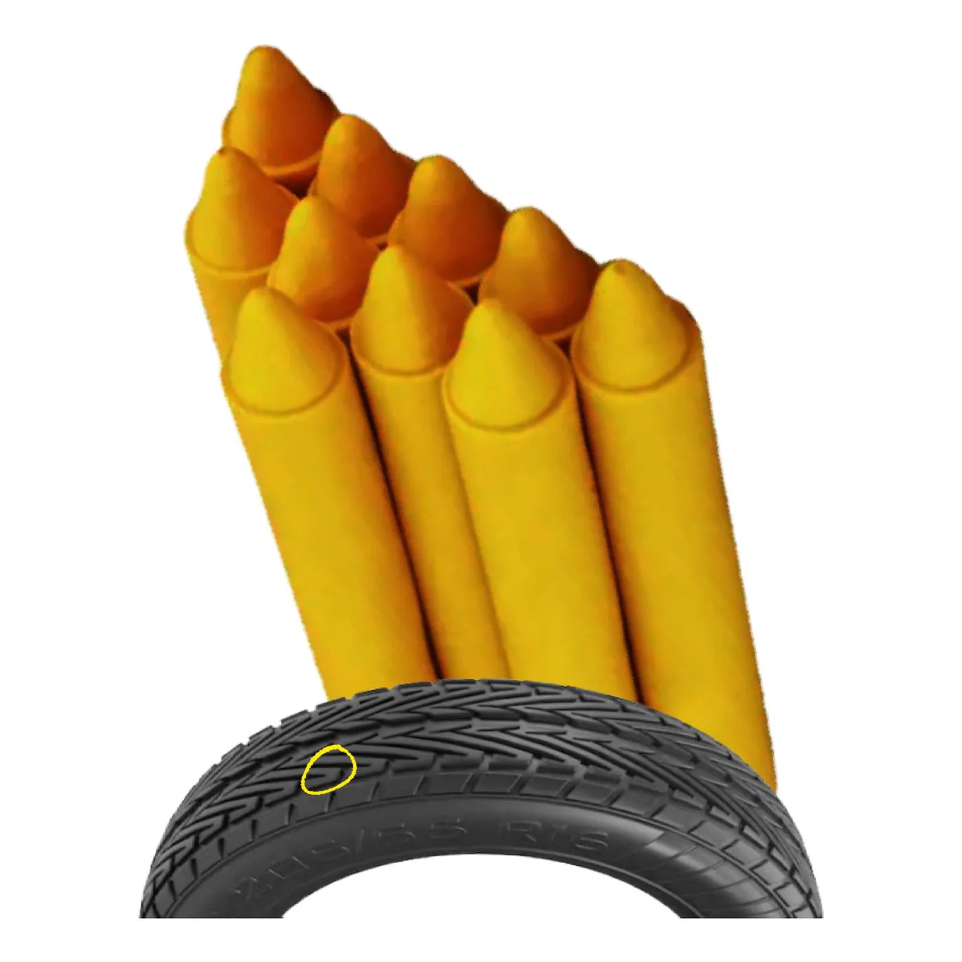 Tyre Marking Yellow Chalk